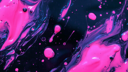 Poster - Vibrant ink splatters and drips texture for artistic design