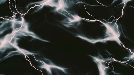 Poster - Electric lightning overlay texture with bright white flashes for dynamic design concepts