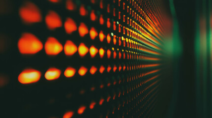 Poster - Vibrant abstract geometric metal mesh texture with light reflections