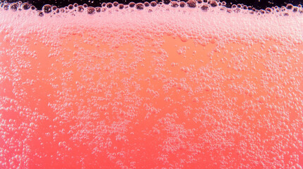 Poster - Refreshing rhubarb soda texture with bubbles for beverage design