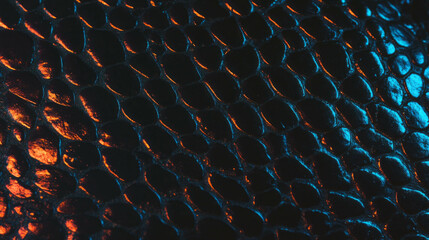 Poster - Vibrant reptile skin texture for creative design projects and backgrounds