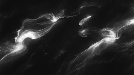 Poster - Ethereal smoke or fog with swirling patterns for design and backgrounds