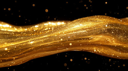Poster - Sparkling cider texture with glittering gold bubbles for festive backgrounds