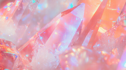 Poster - Sparkling sugar crystal texture with ethereal light effects for design and decoration
