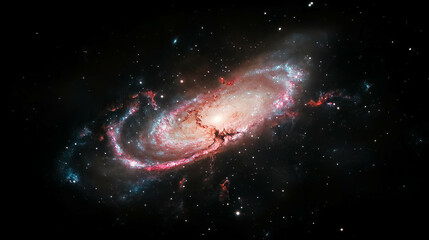Poster - Mesmerizing swirling galaxy with stars overlay for celestial themes and design