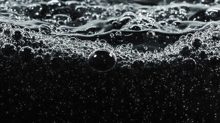 Poster - Fizzy tonic water texture with bubbles for design and print overlay