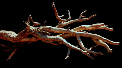 Aufkleber - Organic overlay texture of tree roots with intricate tangled shapes for artistic design