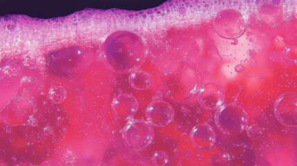 Poster - Vibrant wild berry soda texture with bubbles for refreshing beverage design