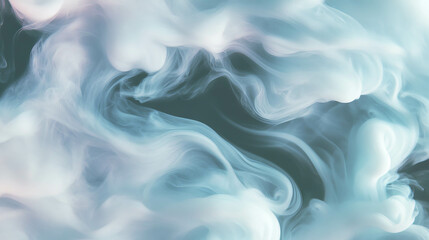 Poster - Ethereal wisps of swirling smoke texture for creative overlay design