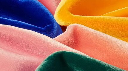 Poster - Luxurious velvet fabric with rich colors and deep pile for upholstery design