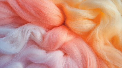 Aufkleber - Warm colored soft wool fibers texture for textile and craft design