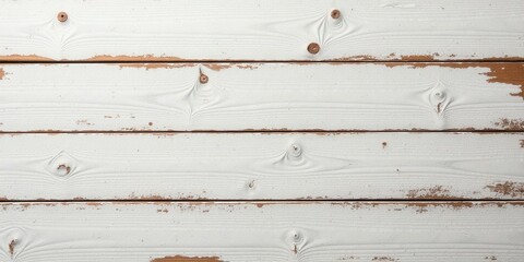 Poster - Rustic Whitewashed Wooden Planks Background Texture with Distressed Paint