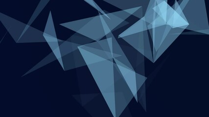 Leinwandbilder - Abstract geometric background. Chaotic movement of polygonal shapes. Seamless loop. 4K