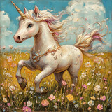 Baby Unicorn with Sparkling Mane