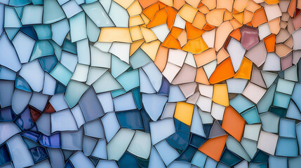 Fototapete - A tapestry of shattered fragments, reassembled into a mesmerizing mosaic