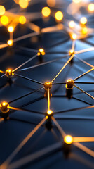 Poster - A dazzling display of glowing nodes forms an intricate network, illustrating the complex connections of artificial intelligence
