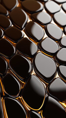 Poster - The intricate surface displays a mesmerizing arrangement of scales, each reflecting light with a glossy sheen. Detailed patterns create a vivid illusion of snake skin, inviting exploration