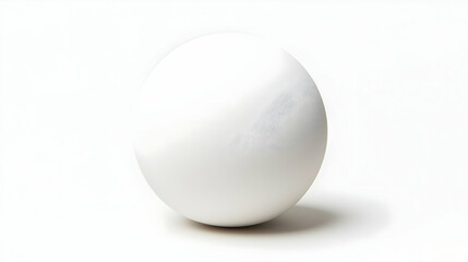 Poster - Smooth White Sphere on Minimalist Light Background