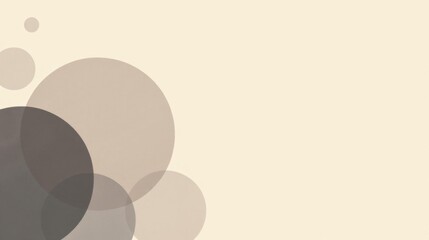 Leinwandbilder - Abstract Background Featuring Overlapping Circles in Earthy Tones and a Neutral Palette