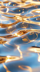 Poster - Rippling water features a mesmerizing dance of highlights and soft waves, capturing the essence of serenity and fluidity as light interacts with the surface, creating an enchanting ambiance