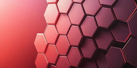 Aufkleber - A textured hexagonal pattern in shades of red, showcasing a modern and dynamic design.