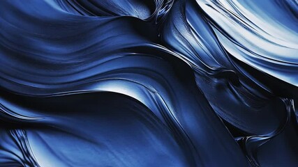 Poster - Abstract Blue Waves: Captivating abstract artwork featuring flowing, dynamic, blue wave patterns, evoking a sense of movement, depth, and artistic expression. 