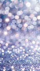 Wall Mural - Abstract festive silver soft blue background with glitter sparkle, bokeh effect for design, card, wallpaper, poster, flier ect. Spring delicate pastel tones seasonal illustration in realistic style.
