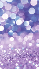 Wall Mural - Abstract festive silver soft lilac background with glitter sparkle, bokeh effect for design, card, wallpaper, poster, flier ect. Spring delicate pastel tones seasonal illustration in realistic style.