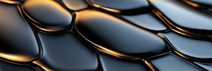 Poster - Captivating design features a luminous surface mimicking snake skin, highlighting glossy scales that catch the light, showcasing artistry in texture and form