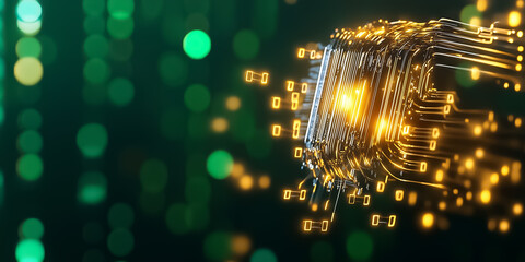 Poster - Symbols cascade down a digital matrix in vibrant colors, illuminated by holographic effects. This immersive scene evokes feelings of a futuristic cyber landscape, rich in movement and energy