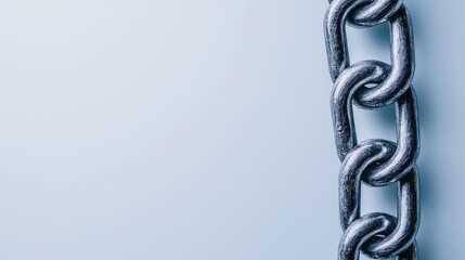 Aufkleber - A close-up of a metallic chain against a light background, highlighting its links and texture.