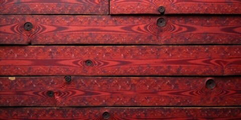 Aufkleber - Rich Crimson Wooden Planks A Textured Background of Deep Red Stained Lumber