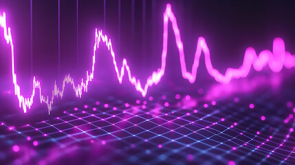 Poster - Abstract Concept of Digital Data Visualization in Vibrant Colors