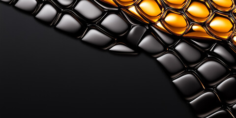 Poster - Intricate scales glisten on a digital surface, reflecting light in a captivating way. The glossy patterns weave together elements of nature and modern design, forming a stunning visual experience