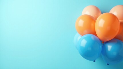 Poster - A cluster of pastel-colored balloons against a light blue backdrop, symbolizing celebration and joy
