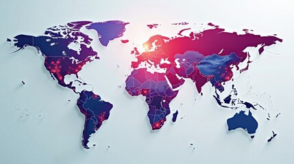 Aufkleber - Global Interconnectivity A Vivid Display of International Networks and Connections