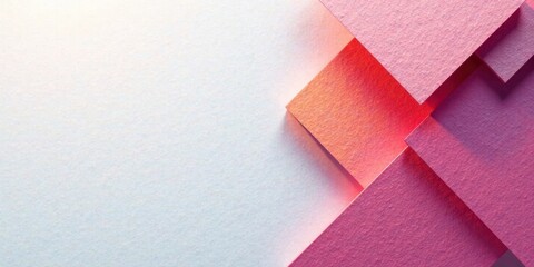Poster - Abstract Pastel Paper Shapes Design Background Featuring a Soft Color Palette and Geometric Composition