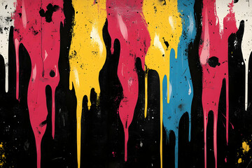 Poster - Colorful Dripping Paint Abstract Art Design