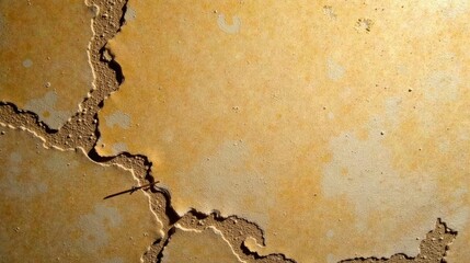 Poster - Abstract Texture of Cracked and Weathered Surface with Subtle Color Variations and a Small Object