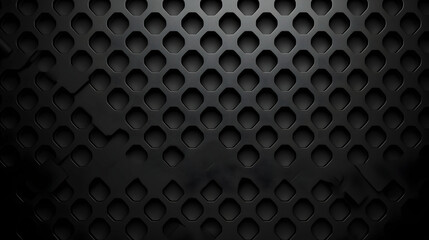 Poster - Dark Hexagonal Metal Mesh Pattern with Textured Background Design