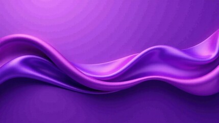 Aufkleber - Elegant Draped Purple Silk Fabric with Soft Waves and Gentle Curves Showing Luxurious Texture and Smooth Surface