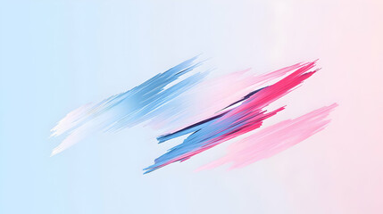 Poster - Abstract Colorful Brush Strokes in Blue and Pink on Soft Background