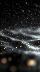 Poster - Abstract Dark Background With Glitter Particles