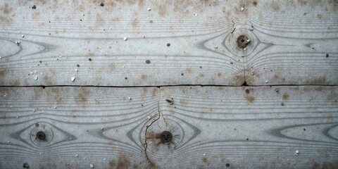 Poster - Weathered Gray Wooden Planks with Knots and Surface Imperfections A Detailed Texture Image