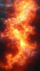 Poster - Fiery Vertical Energy Column