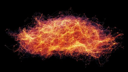 Fototapete - Abstract representation of flowing energy, resembling flames or light trails.