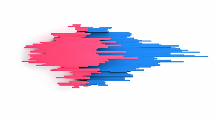 Poster - Abstract Colorful Waves in Pink and Blue Dynamic Design