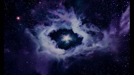 Wall Mural - a bright blue planet earth floats in the deep, starry cosmos
