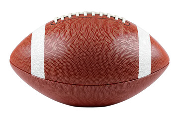 Poster - American football shown in photo realistic style on white background. Concept of sports. Ai generative