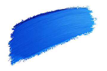 Poster - Blue paint stroke, graphic style, white background, concept of creativity. Ai generative